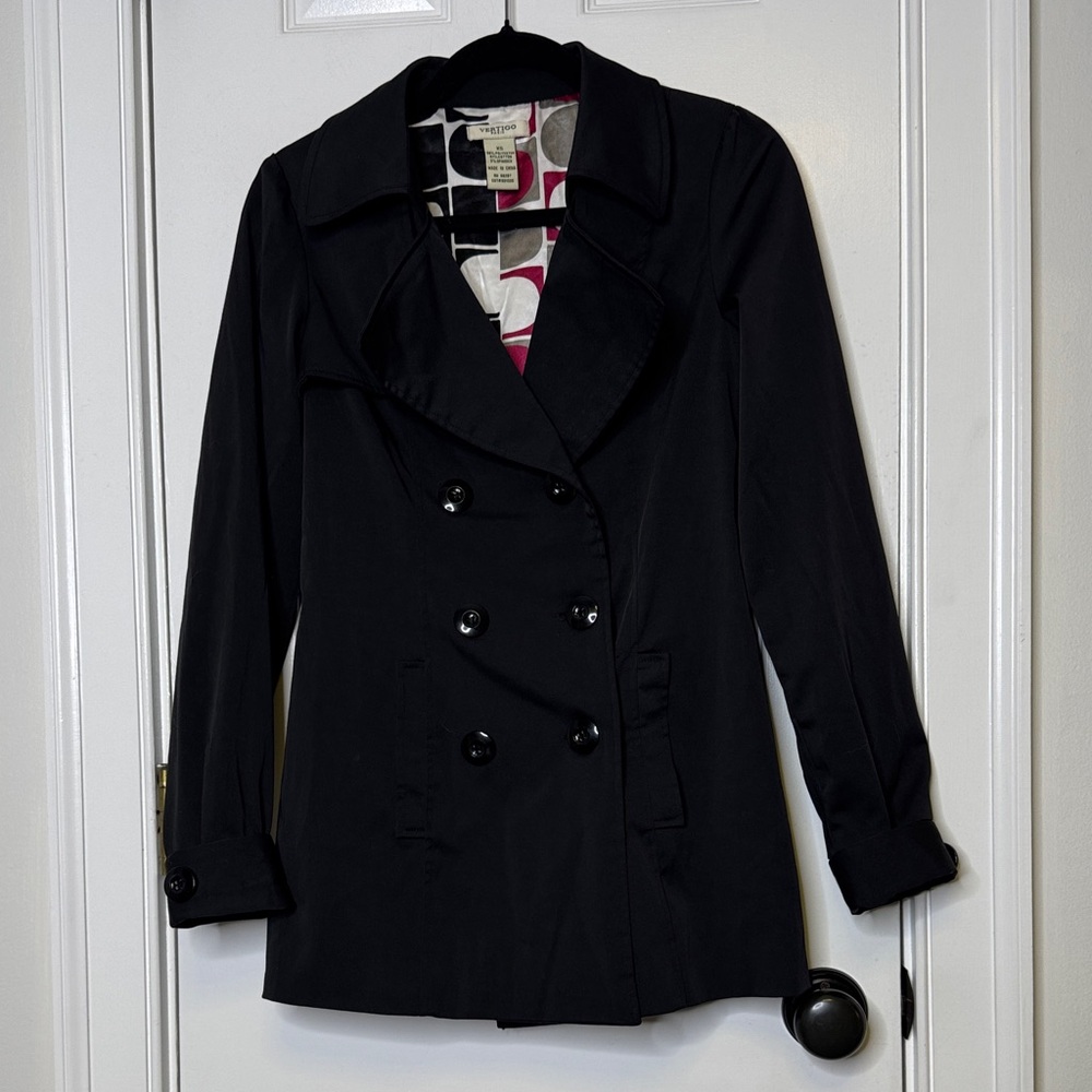 Vertigo Paris Black Double Breasted Jacket XS